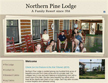 Tablet Screenshot of northernpinelodge.com